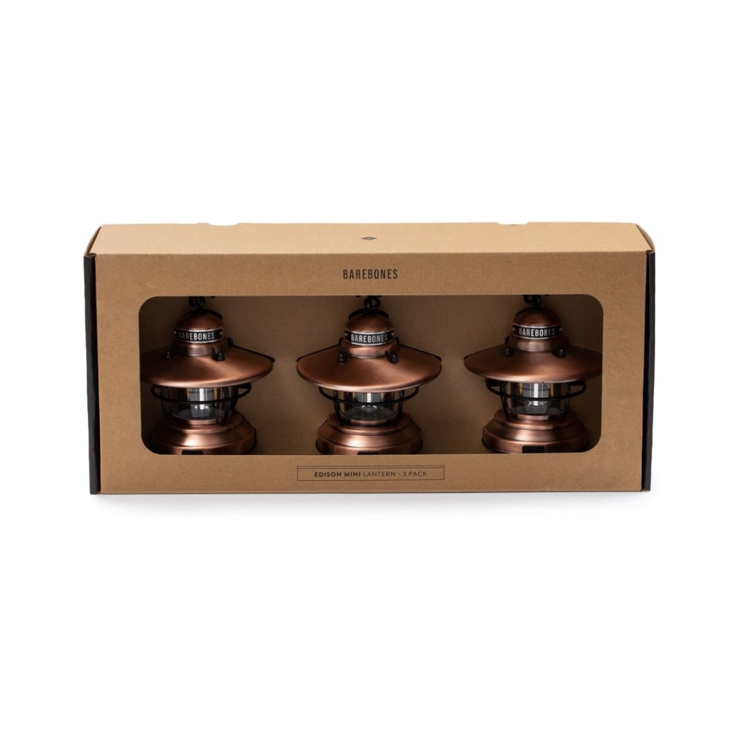 EDISON MINI LANTERN BRONZE 3PK