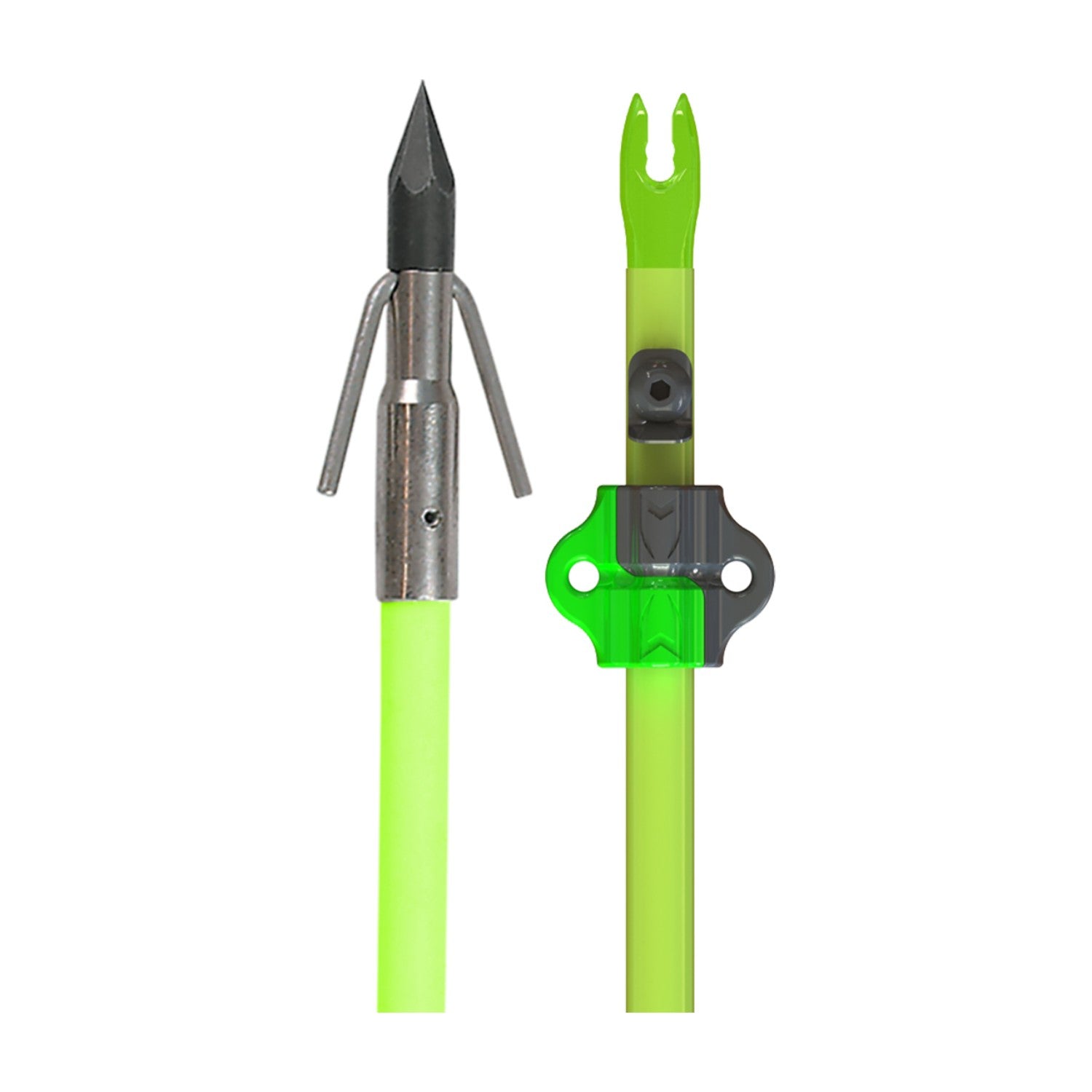 Classic Chartreuse Fish Arrow w/Gar Point Bottle Slide