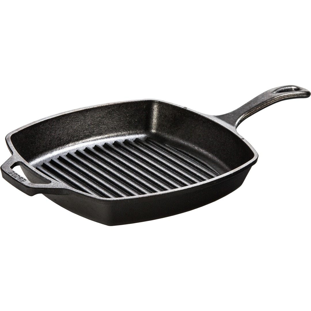 10.5" SQUARE CAST IRON GRILL PAN