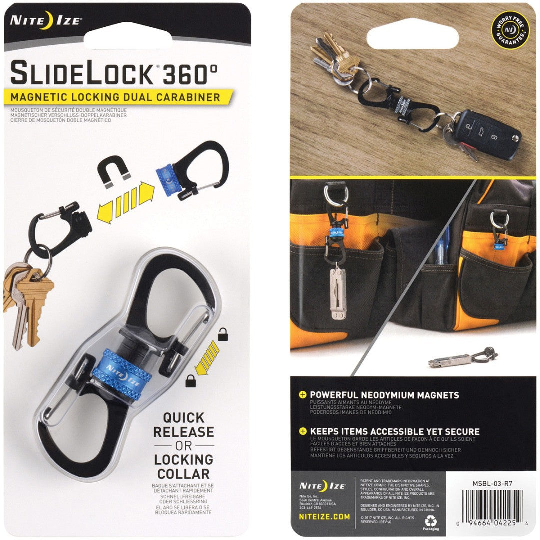 360° MAGNETIC LOCK DUAL CARABINER