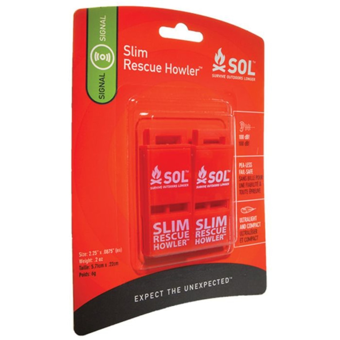 Slim Rescue Howler Whistle 2Pc