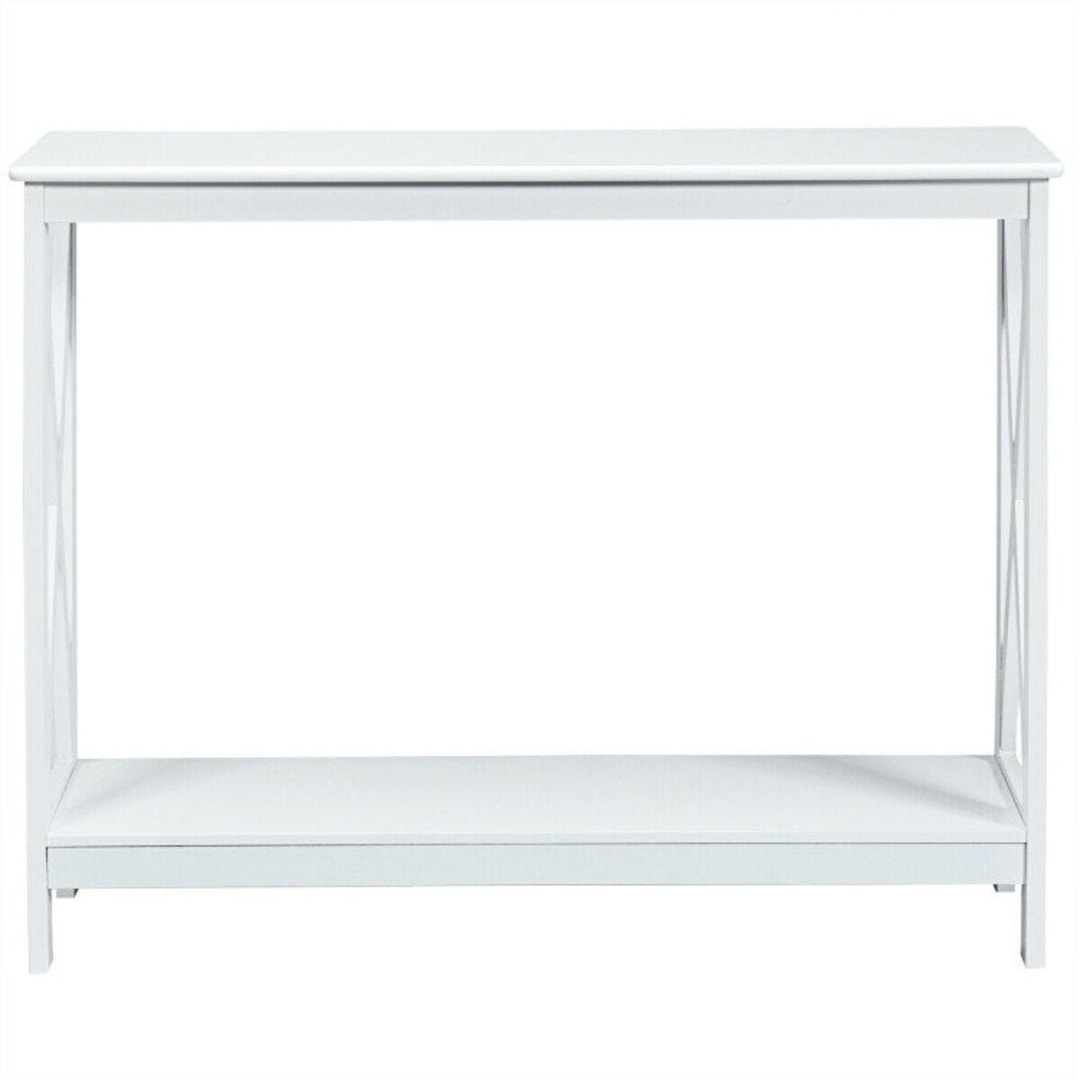 2-Tier Console X-Design Sofa Side Accent Table