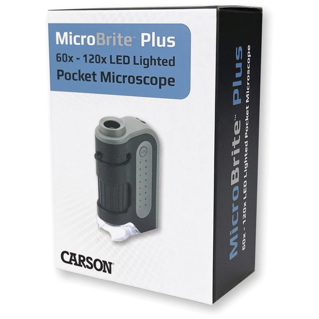 Microbrite Plus 60x-120x LED Lighted Zoom Pocket Microscope