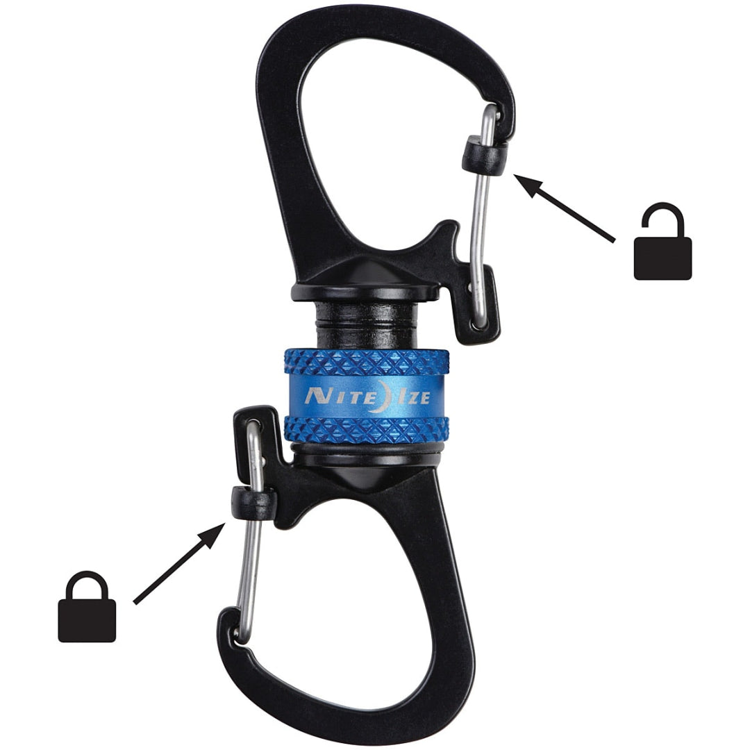 360° MAGNETIC LOCK DUAL CARABINER