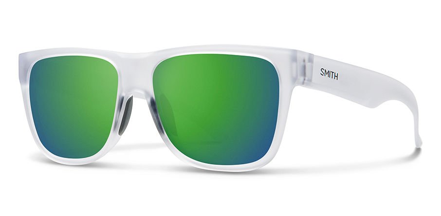Lowdown 2 Sunglasses - Matte Crystal with Green Mirrored